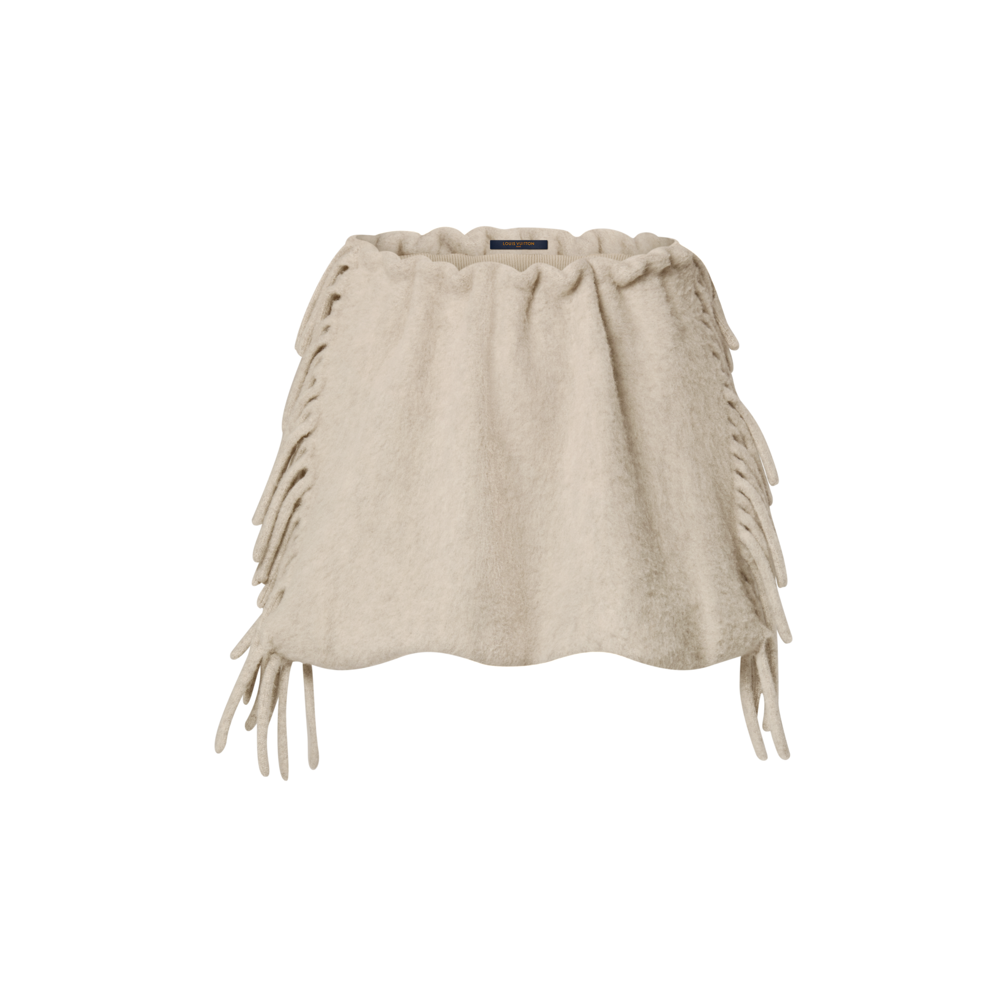 Fringed Brushed Knit Mini Skirt - Women - Ready-to-Wear